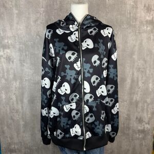 Unbranded Men's Black and Blue Hoodie